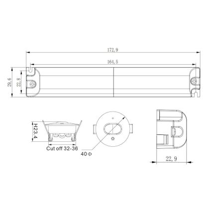 LED Emergency recessed light GATRION LED/1W/230V 6000K