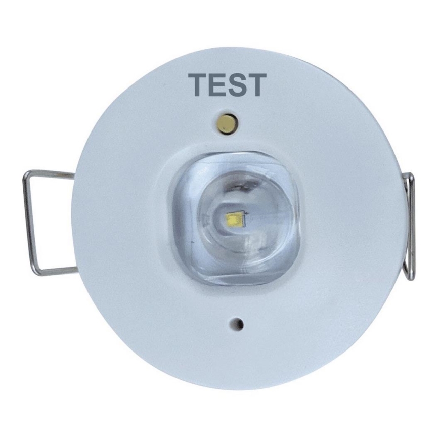 LED Emergency recessed light GATRION LED/1W/230V 6000K
