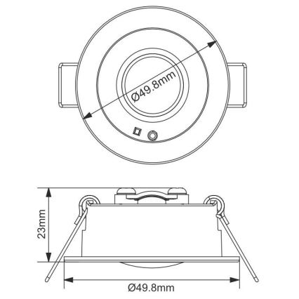 LED Emergency recessed light LED/1,2W/230V 6000K