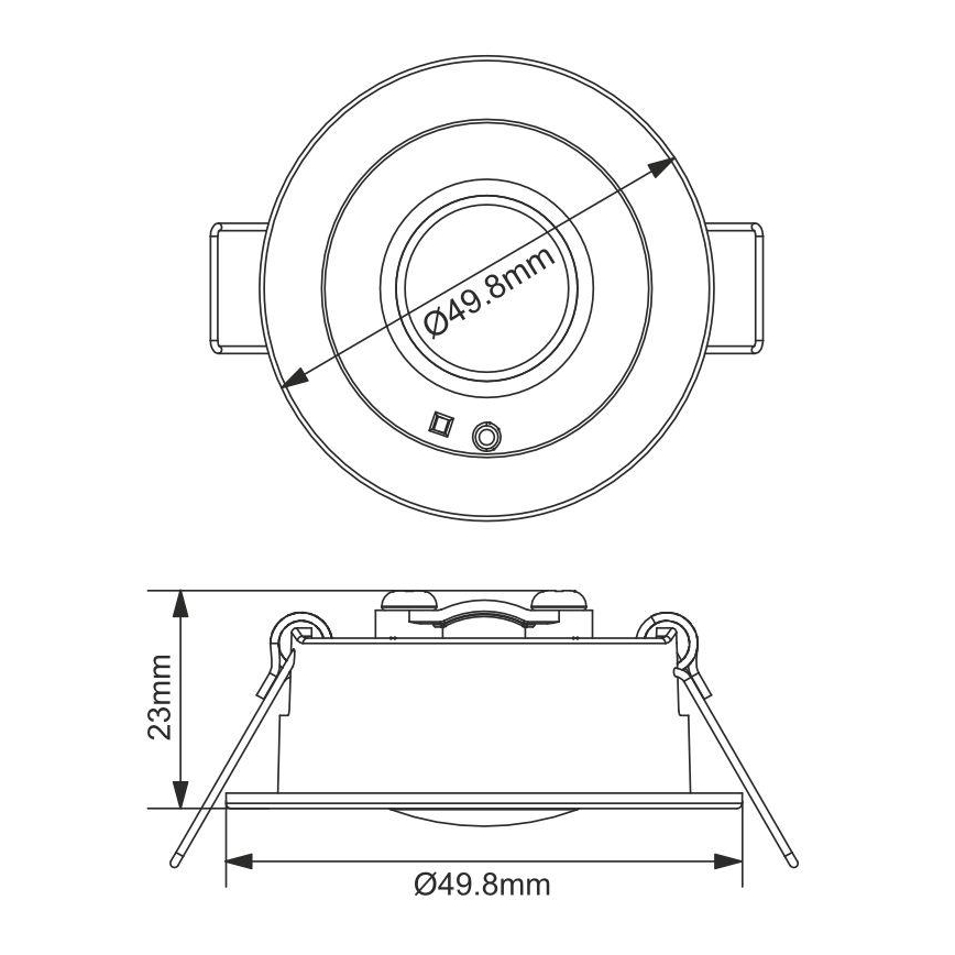 LED Emergency recessed light LED/1,2W/230V 6000K