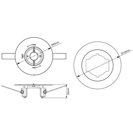 LED Emergency recessed light LED/2W/230V 6000K