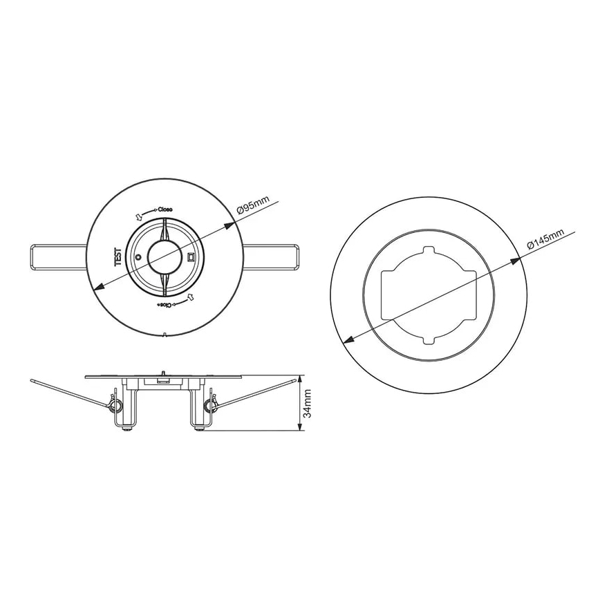 LED Emergency recessed light LED/2W/230V 6000K