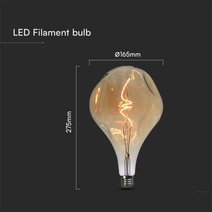 LED Filament Bulb A165 E27/4W/230V 1800K