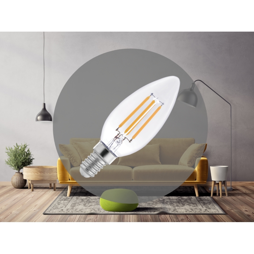 LED Filament Bulb C37 E14/6W/230V 4000K