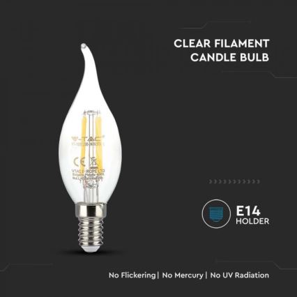 LED Filament Bulb E14/4W/230V 3000K