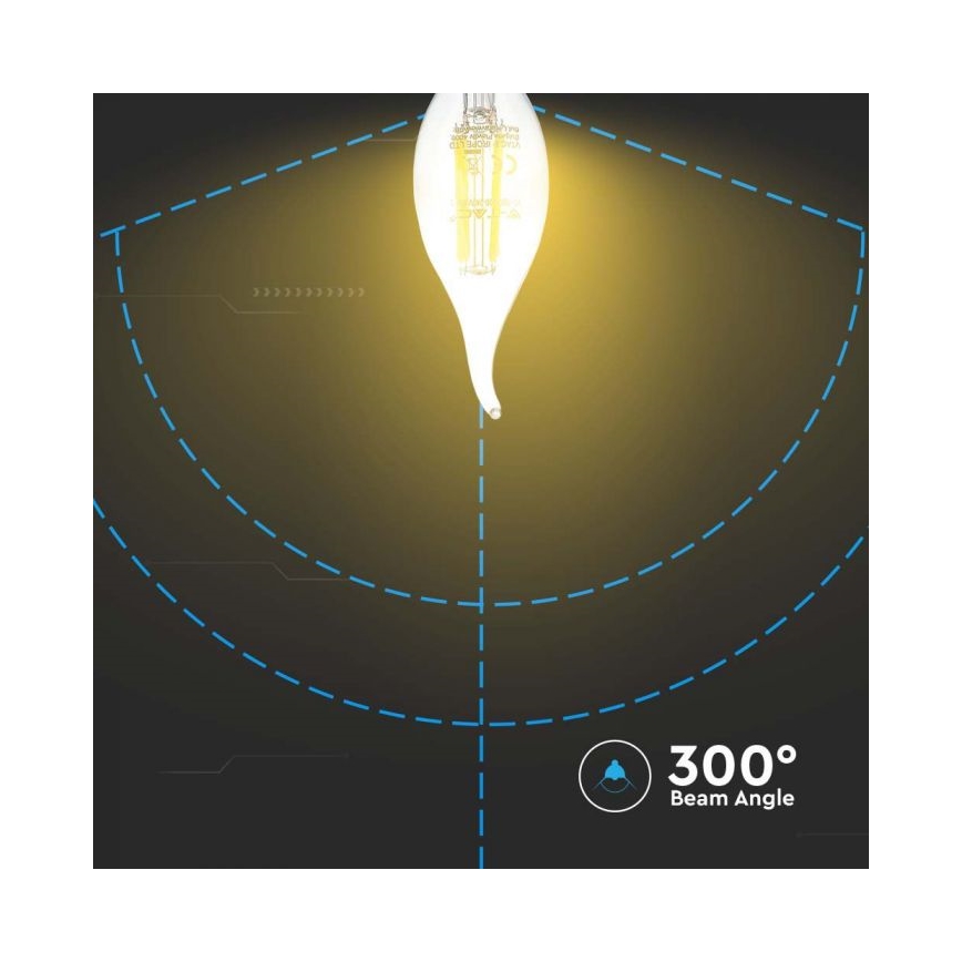 LED Filament Bulb E14/4W/230V 3000K