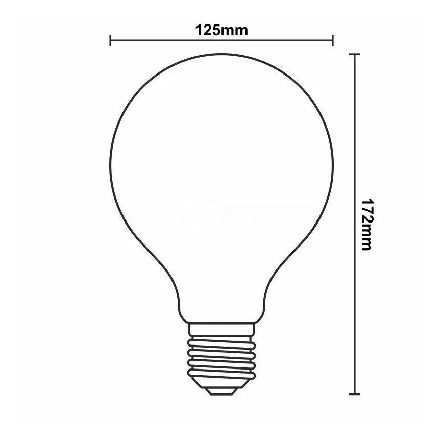 LED Filament Bulb G125 E27/11W/230V 3000K