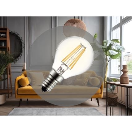 LED Filament Bulb G45 E14/6W/230V 3000K