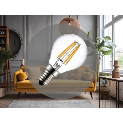 LED Filament Bulb G45 E14/6W/230V 3000K