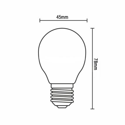 LED Filament Bulb G45 E14/6W/230V 3000K