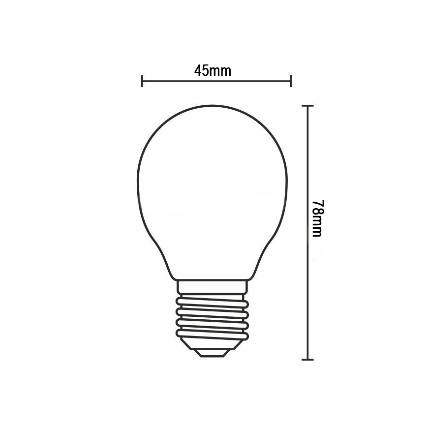 LED Filament Bulb G45 E14/6W/230V 3000K