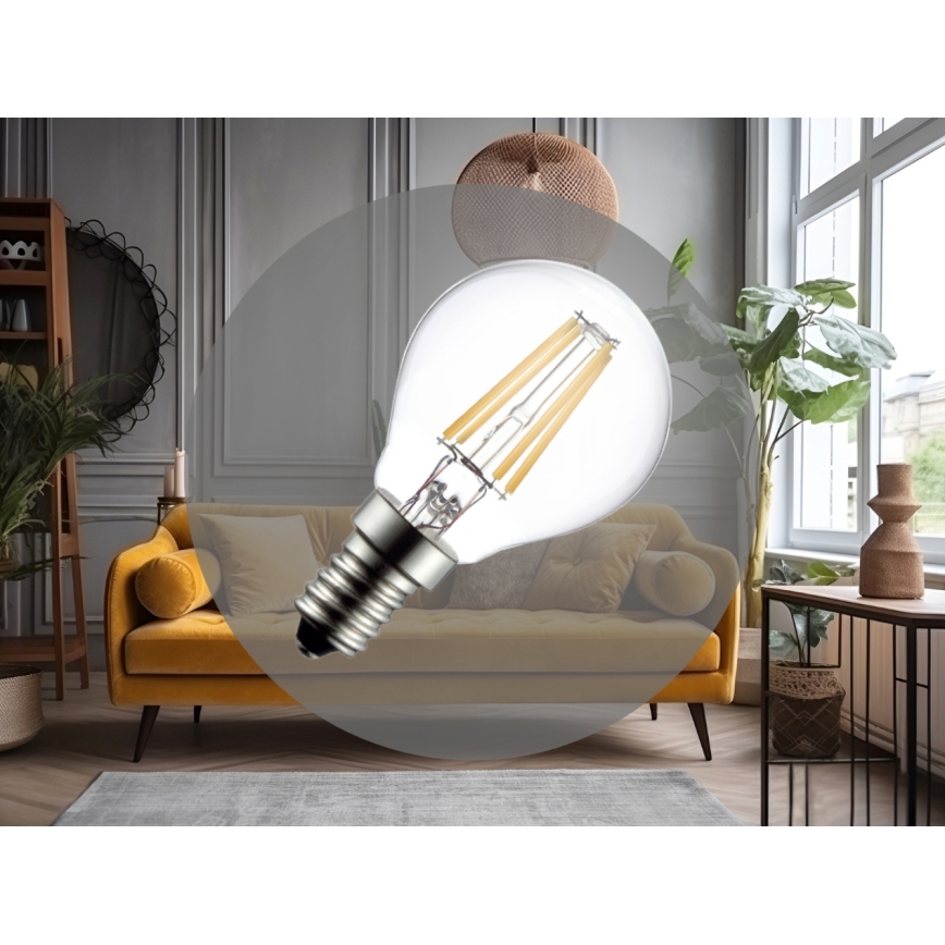 LED Filament Bulb G45 E14/6W/230V 4000K