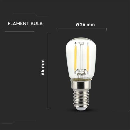 LED Filament Bulb ST26 E14/2W/230V 4000K