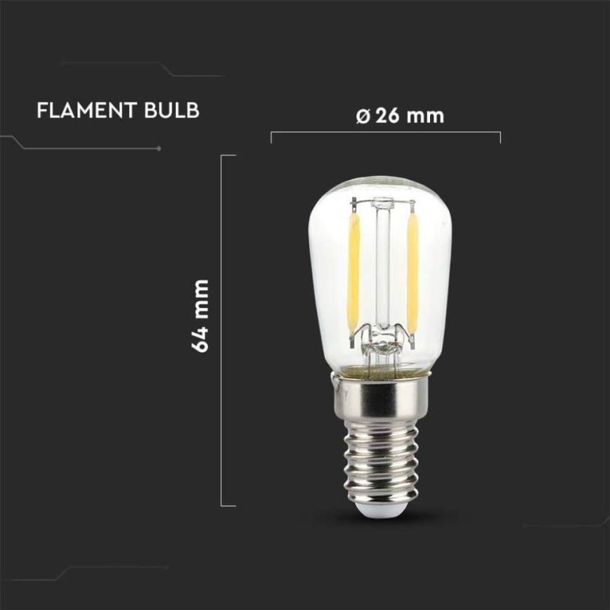 LED Filament Bulb ST26 E14/2W/230V 4000K