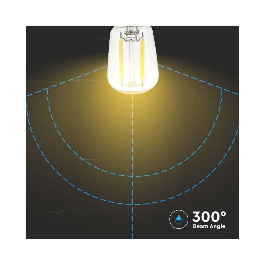 LED Filament Bulb ST26 E14, 2W, 230V, 6500K