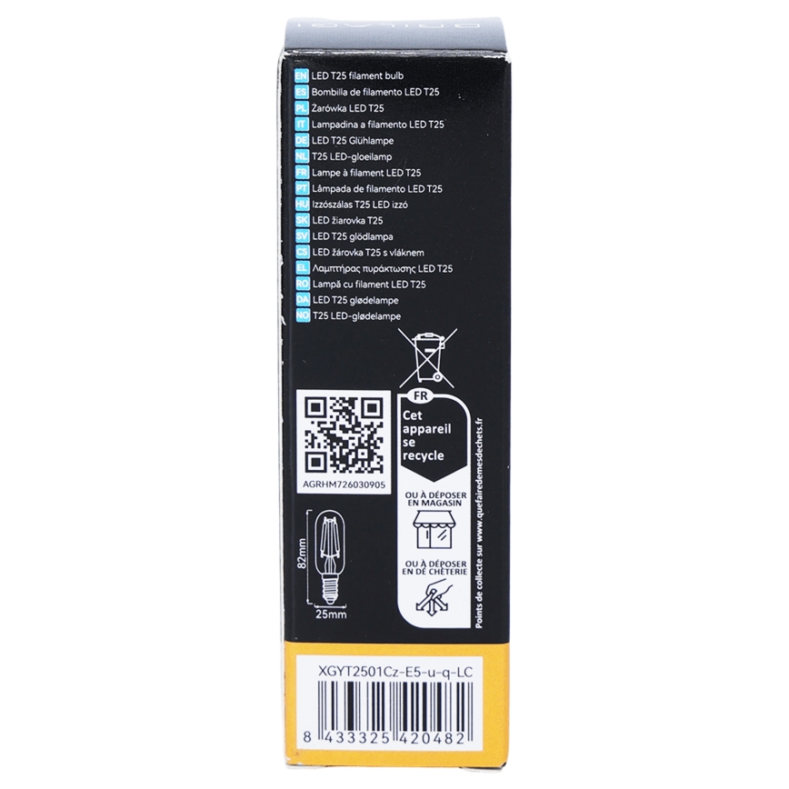 LED Filament Bulb T25 E14/6W/230V 3000K - BRILAGI