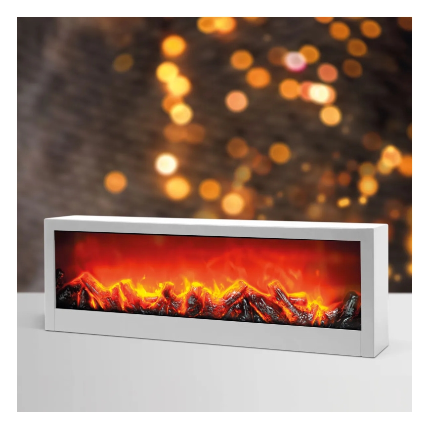LED Fireplace Decoration 10xLED/3xC/5V