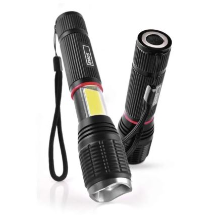 LED Flashlight 2in1 COB LED/3xAAA