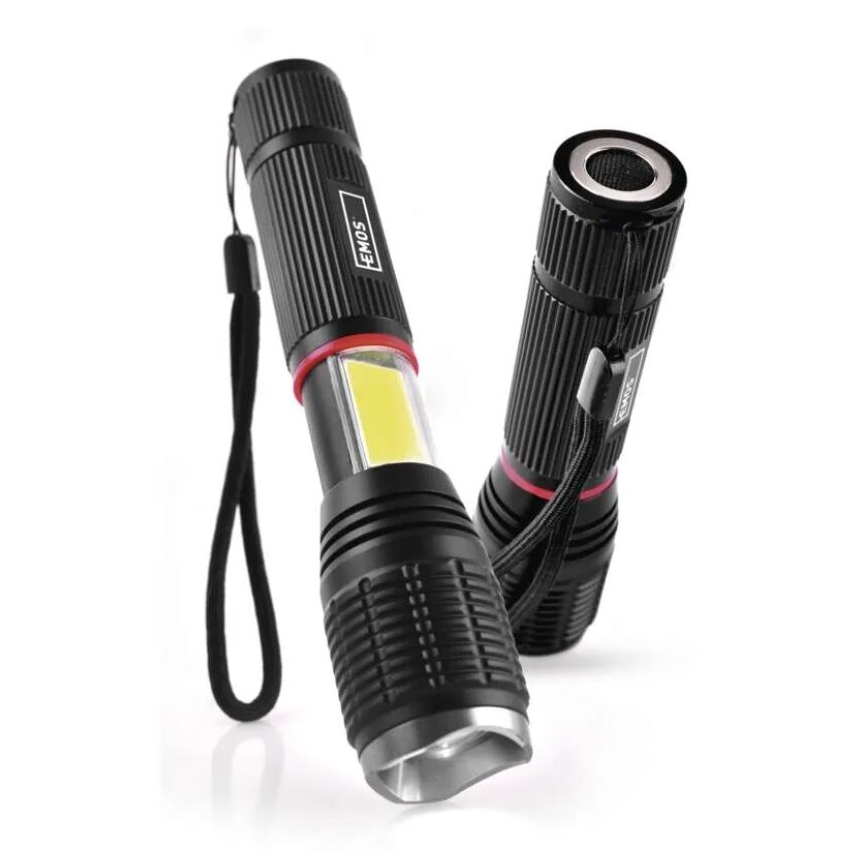 LED Flashlight 2in1 COB LED/3xAAA