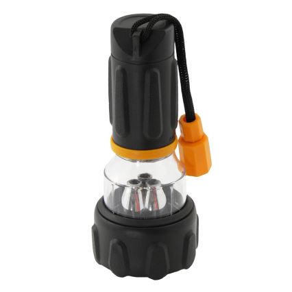 LED flashlight 2v1 HS5987M 3xLED/3xAAA black 119 mm