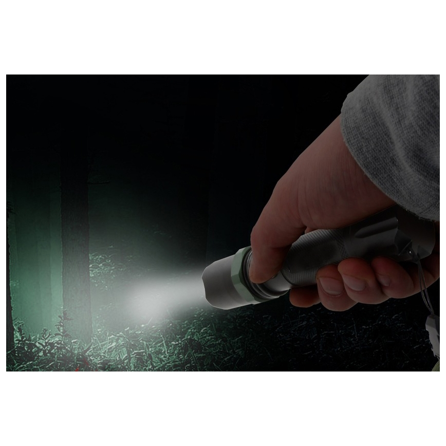 LED Flashlight LED/3W/3xAAA IP44 black