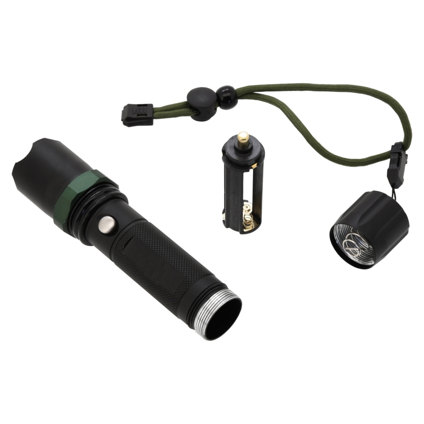 LED Flashlight LED/3W/3xAAA IP44 black