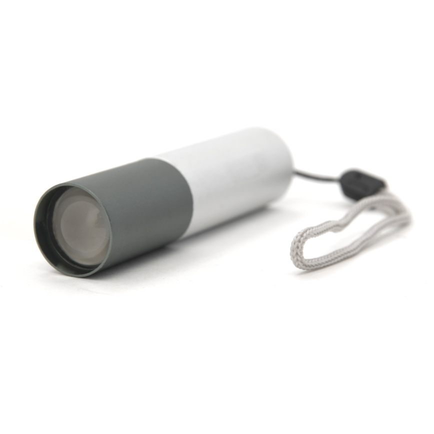 LED Flashlight LED/400mAh white/grey