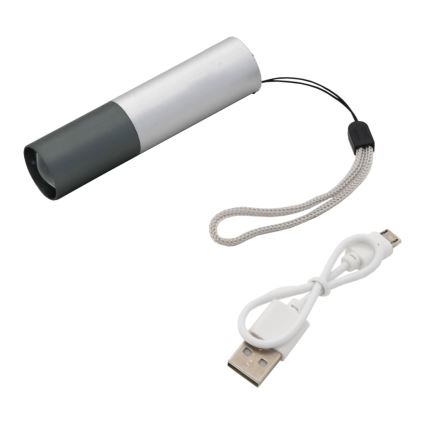 LED Flashlight LED/400mAh white/grey