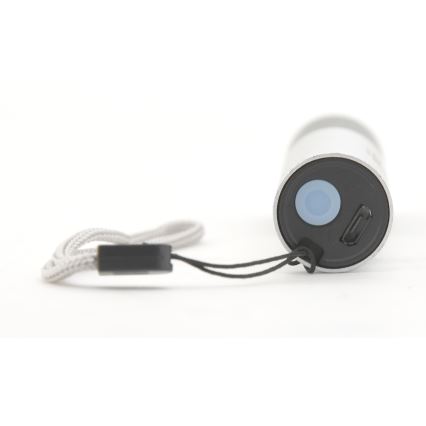 LED Flashlight LED/400mAh white/grey