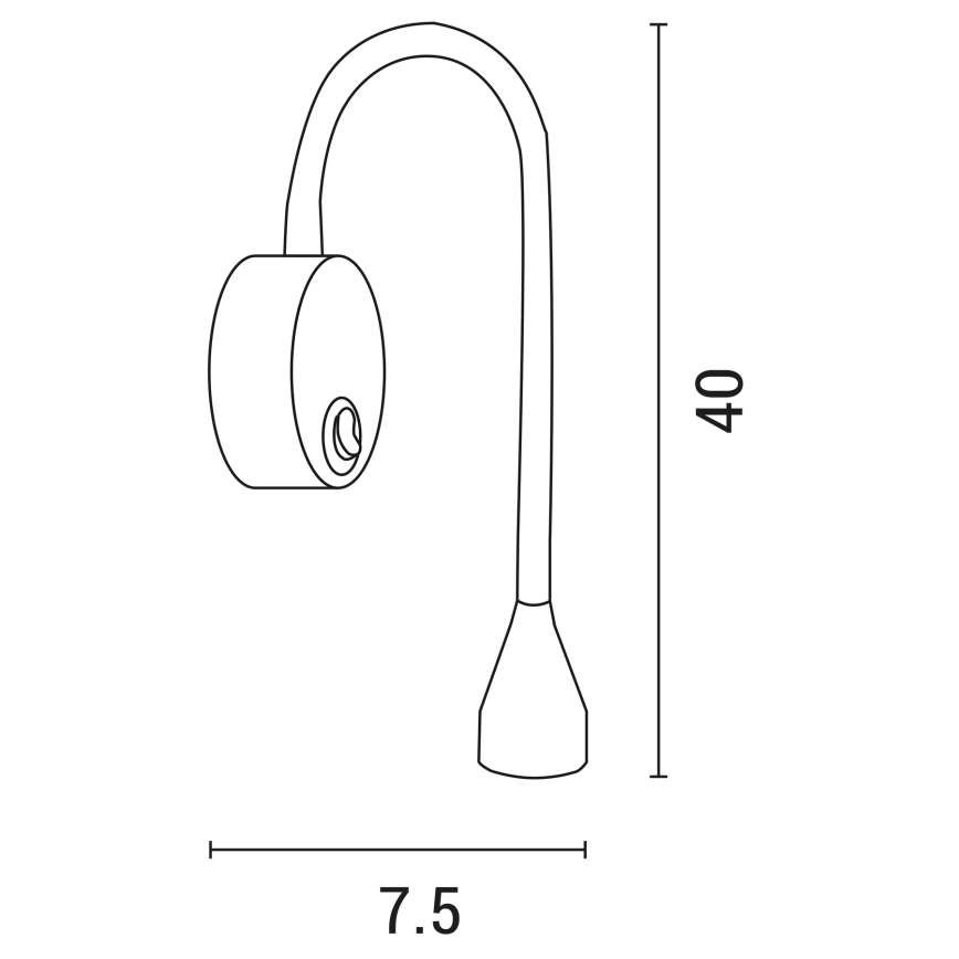 LED Flexible small lamp IONAS LED/3W/230V 3000K white