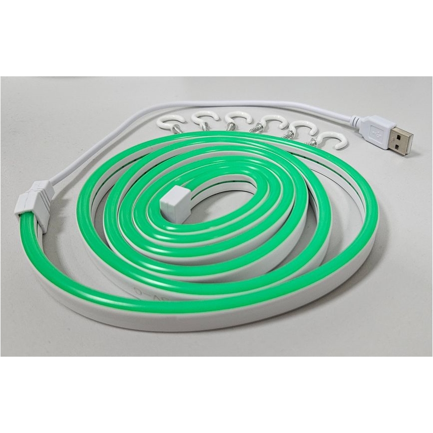LED Flexible strip NEON LED/5V USB 1,8 m green