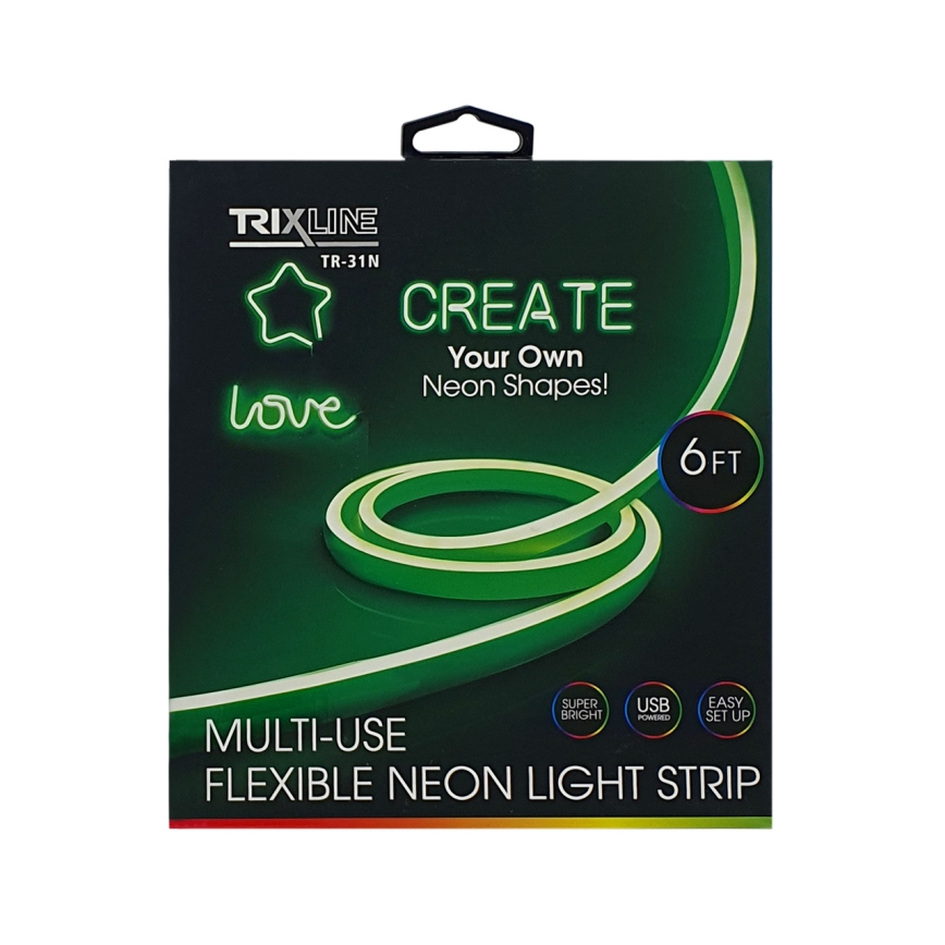 LED Flexible strip NEON LED/5V USB 1,8 m green