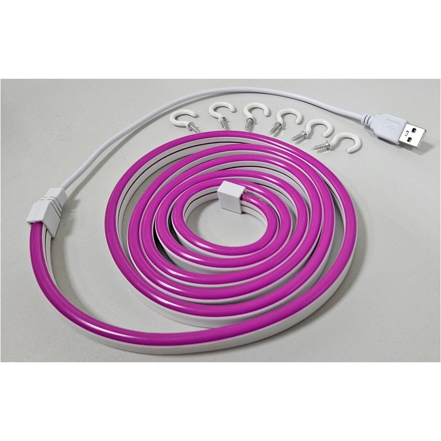 LED Flexible strip NEON LED/5V USB 1,8 m purple