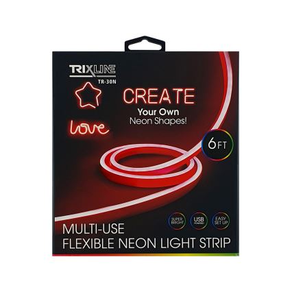 LED Flexible strip NEON LED/5V USB 1,8 m red