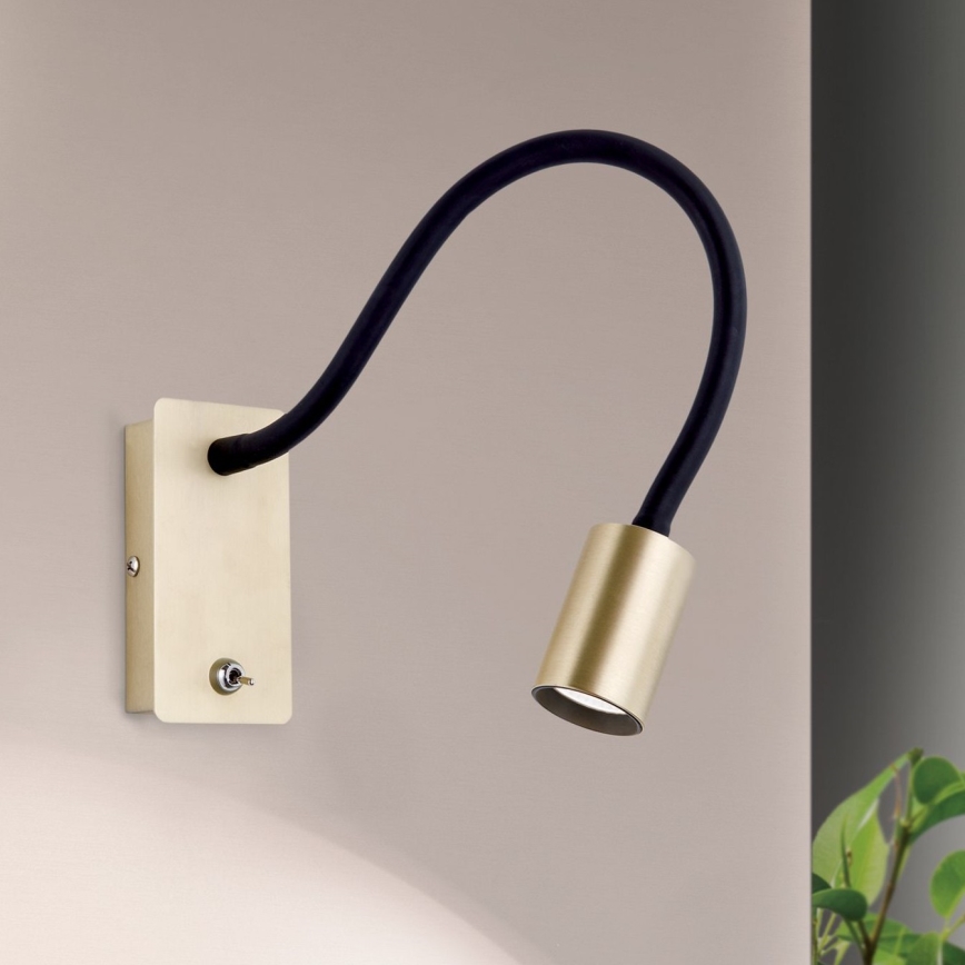 LED Flexible wall small lamp KURT LED/5W/230V gold