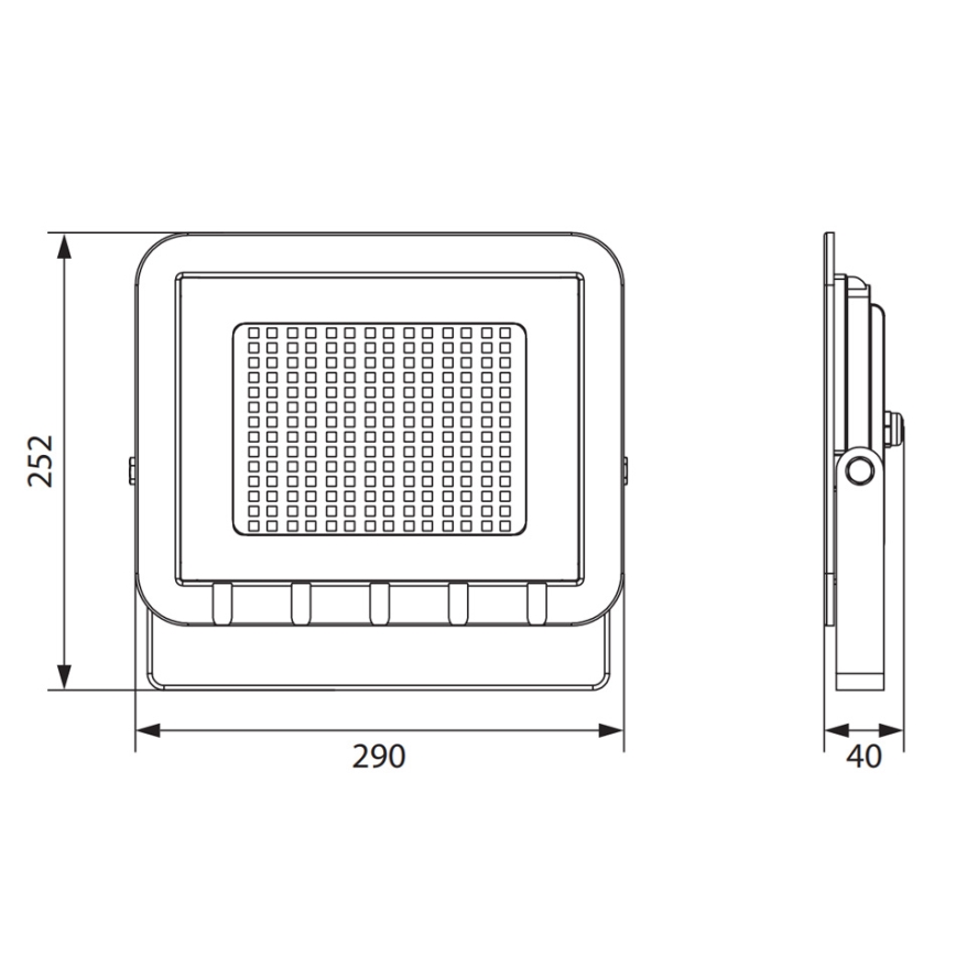 LED Flood light ALUM 1xLED/100W/230V IP65 4000K