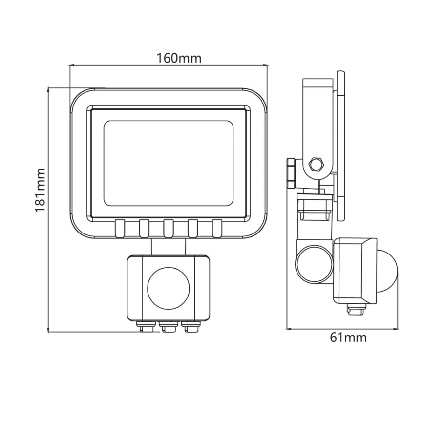 LED flood light with a sensor LED/30W/230V IP65