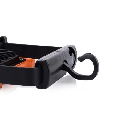 LED Floodlight 10W, 230V, 6500K, IP65 — Orange/Black