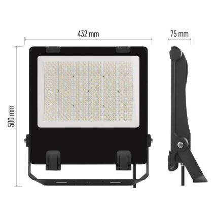LED Floodlight AVENO LED/300W/230V 4000K 48000 lm IP66 black