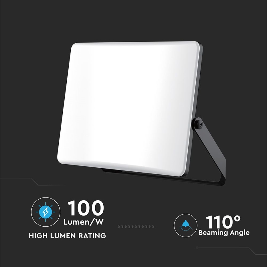 LED Floodlight LED/100W/230V 3000/4000/6500K IP65 black