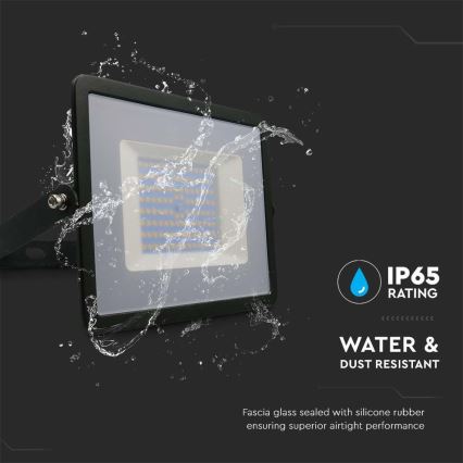 LED Floodlight LED/100W/230V 6500K IP65 black