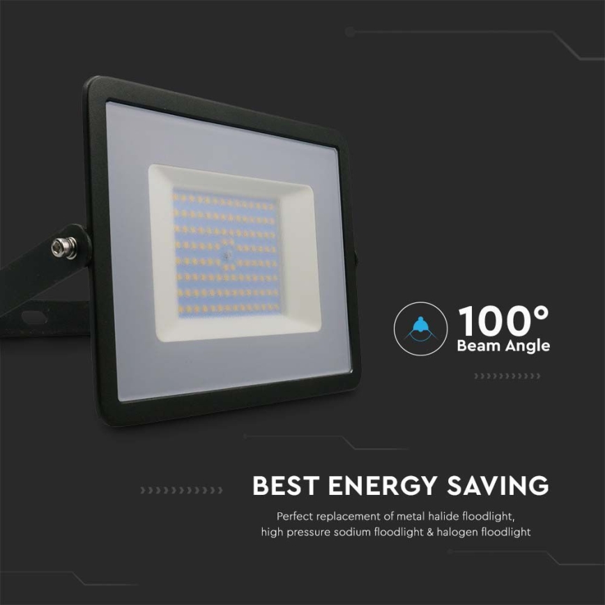 LED Floodlight LED/100W/230V 6500K IP65 black