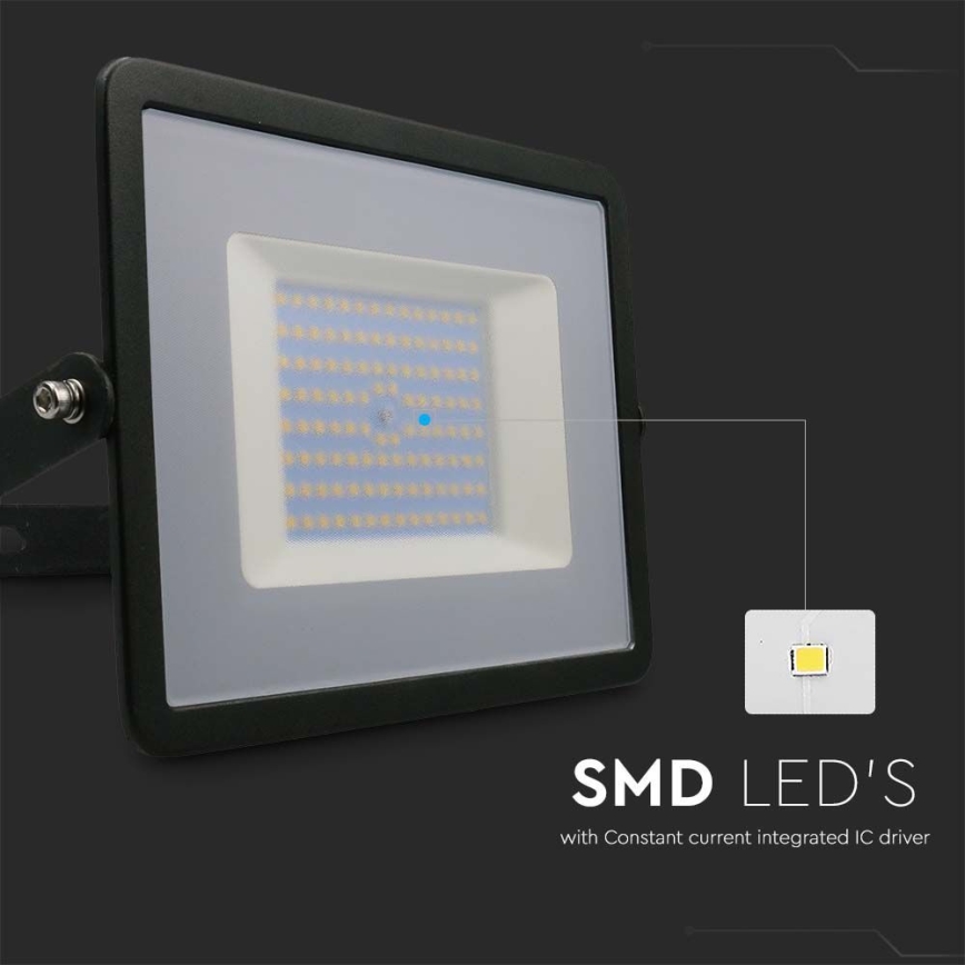 LED Floodlight LED/100W/230V 6500K IP65 black
