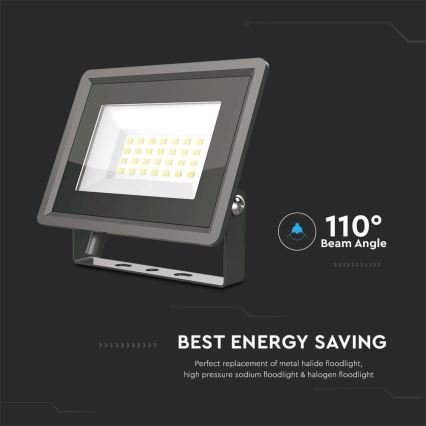 LED Floodlight LED/20W/230V 6500K IP65 black