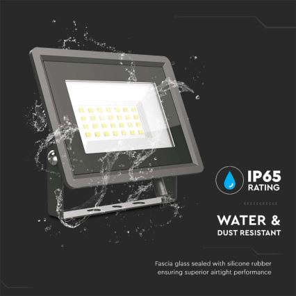 LED Floodlight LED/20W/230V 6500K IP65 black