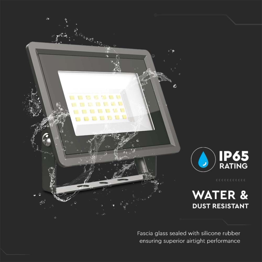 LED Floodlight LED/20W/230V 6500K IP65 black