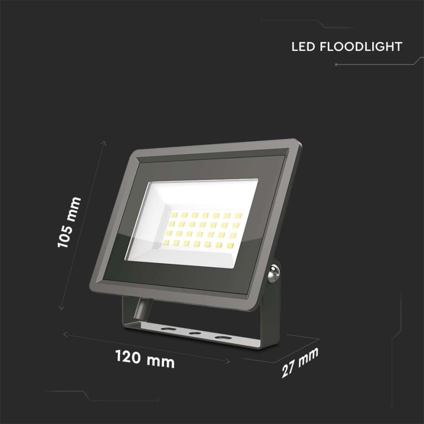 LED Floodlight LED/20W/230V 6500K IP65 black