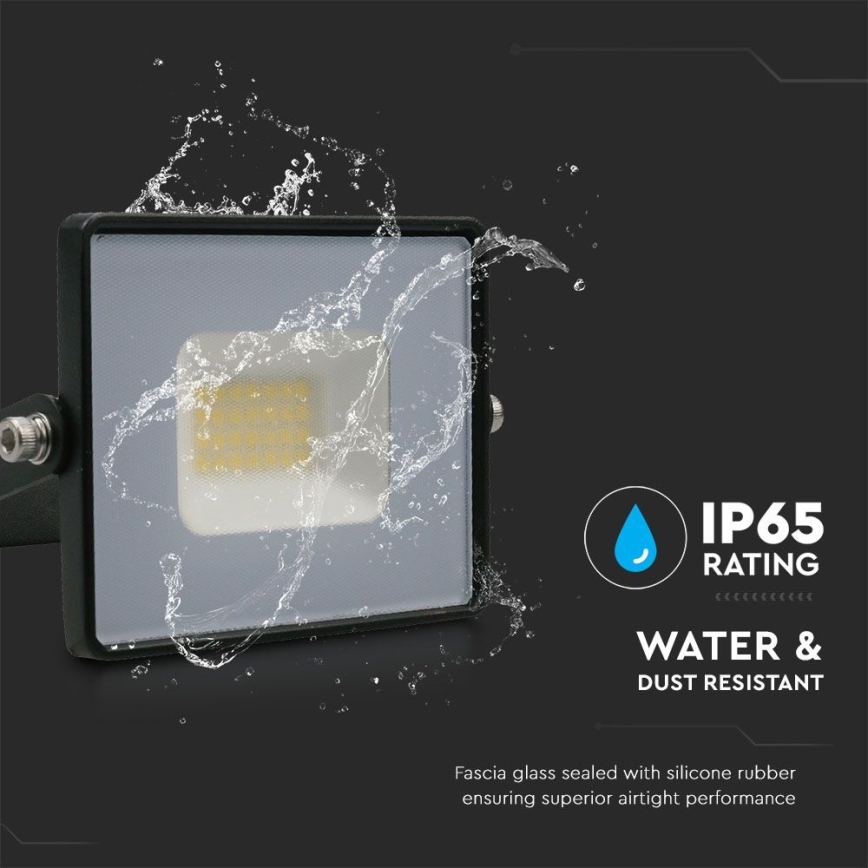 LED Floodlight LED/20W/230V 6500K IP65 black