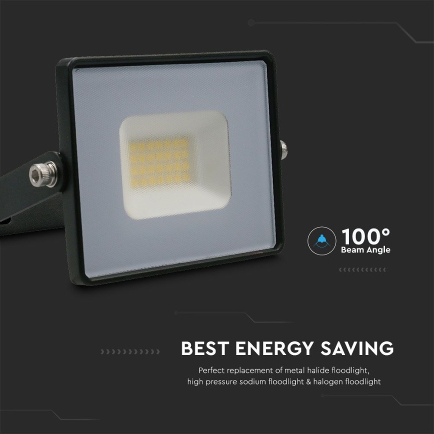 LED Floodlight LED/20W/230V 6500K IP65 black