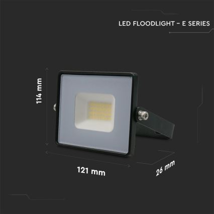 LED Floodlight LED/20W/230V 6500K IP65 black